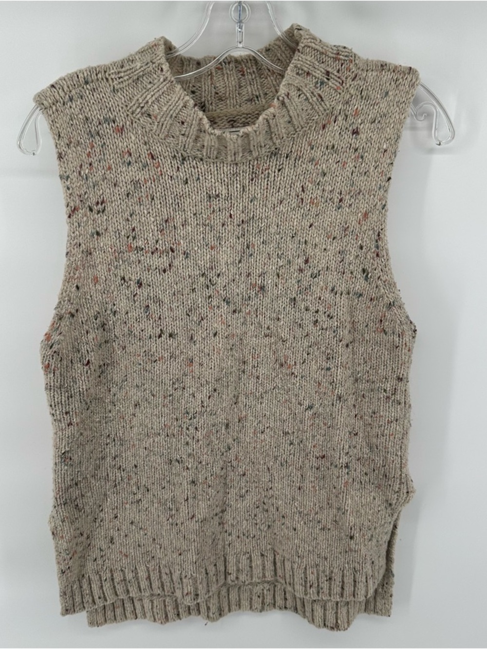 Abercrombie & Fitch Wool Silk Sleeveless Layering Lagenlook Sweater Academia L
